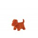 J-Line Deco Hond mat fluweel oranje/roest S 