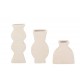 Lisboa white vase organic set van 3 