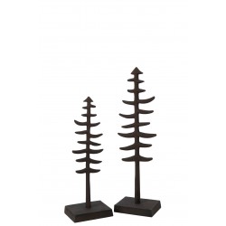 J-Line Kerstboom Aluminium Donkerbruin set-2
