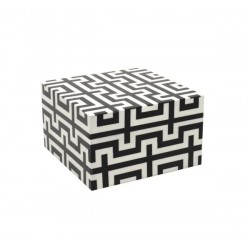 Diga Colmore Luxe decoratie  box vierkant zwart/wit Line