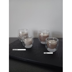 Geurkaars Coffee of Cappuccino in glas set-2