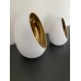 Luxury mini Egg T-Light candle set  wit/goud 
