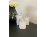 Kaarsen Led glas wit set-3