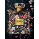 Glasschilderij  Eau de Parfum fles Bloemen -055