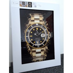Glasschilderij Rolex Gold