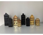 Amsterdamse Grachtenpanden set-2 zwart of goud 