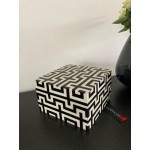 Diga Colmore Luxe decoratie  box vierkant zwart/wit Line