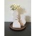 Lisboa white vase organic set van 3 