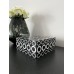 Luxe decoratie box vierkant zwart/wit Circle 