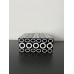 Luxe decoratie box vierkant zwart/wit Circle 