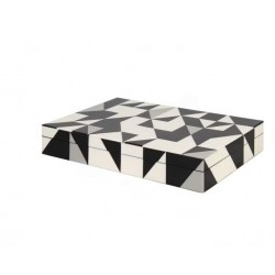 Diga Colmore Luxe decoratie box zwart/wit/grijs 