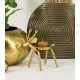 Decoratie Hertje met waxinelichtje houder goud