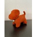 J-Line Deco Hond mat fluweel oranje/roest S 