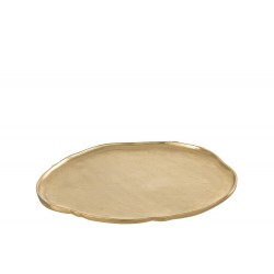 J-Line Plateau Rond Alu Goud Medium