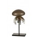 J-Line Glazen Ornament Kwal op voet Bruin S 
