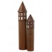  J-Line Kaarshouder Ster Ijzer Roestbruin set-2