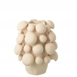 J-Line Vaas Fungi Beige Small | Keramieken Design Vaas